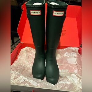 Hunter boots original tall Hunter green matte finish size 7(38)